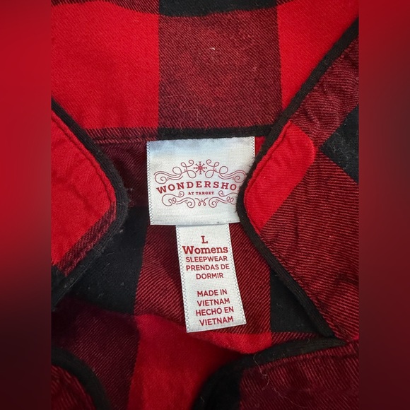 Wondershop Women’s Red and Black Checkered Pajama Set - Picture 4 of 6